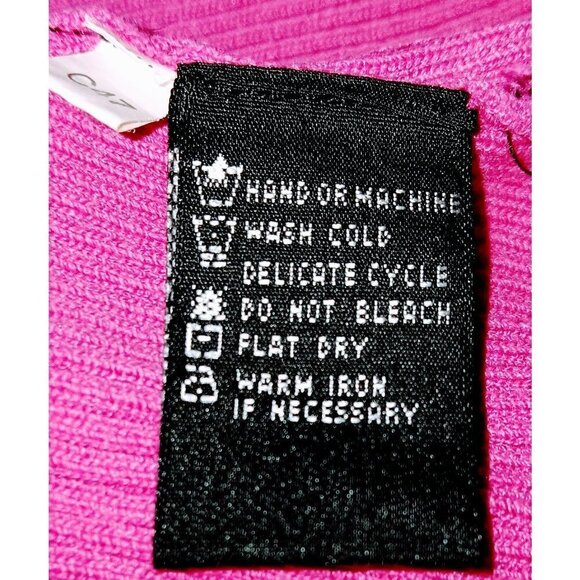 C'est City Knits Stretch Pink Cardigan Sweater - Picture 5 of 6